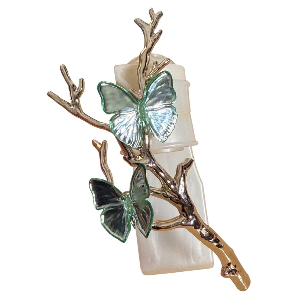 Bath & Body Works Wallflowers Fragrance Plug Silver Green Butterfly  Nature